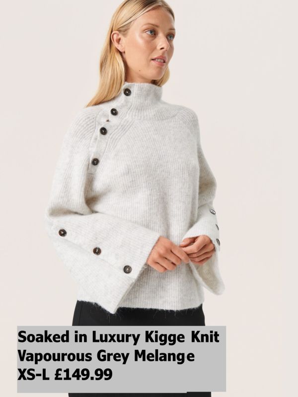 30407168 Kigge Pullover Vapourous Grey Melange XS L £149.99 Model 3