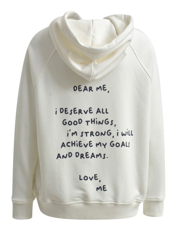 0225 0228 Self Love Hoodie Backprint Off White XS L £99 Back