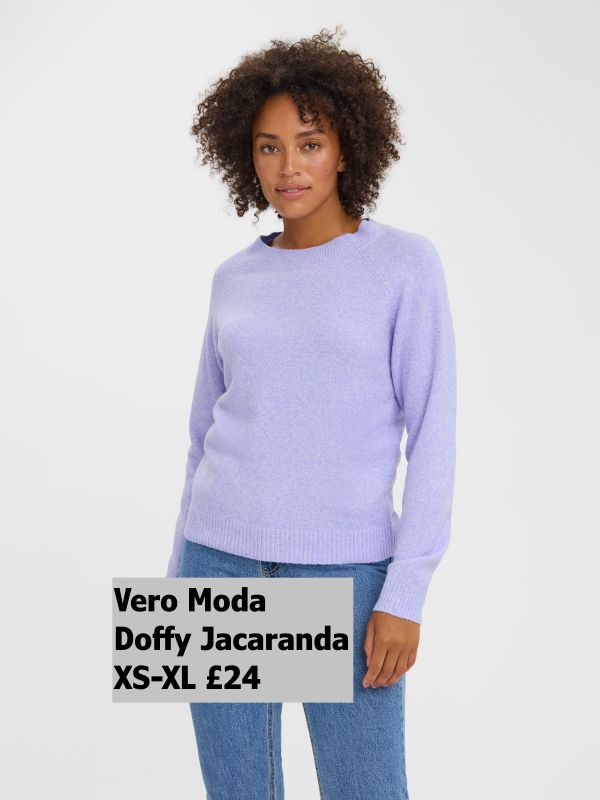 10201022 Doffy Knit Jacvaranda Melange XS XL £24 Model 1