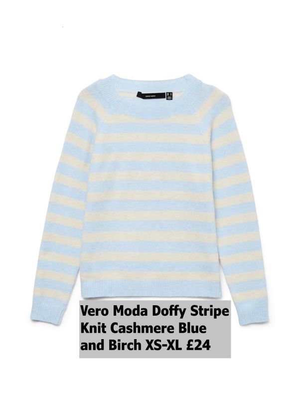 10201022 Doffy Ls O Neck Puloover Cashmere Blue Birch XS XL £24