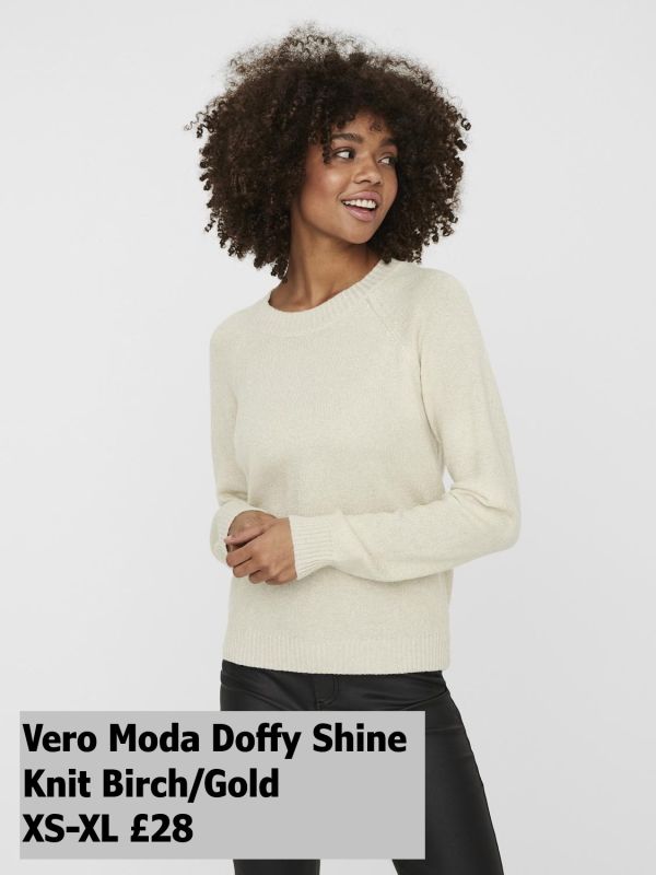 10221006 Doffyshine Knit Birch And Gold XS XL £28 Model 1