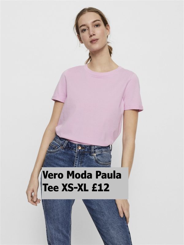 10243889 Paula Ss Tee Pastel Lavender Xs XL £12 Model 1