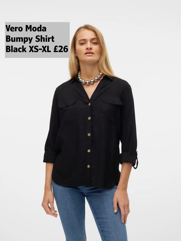 10275283 Bumpy LS Shirt Black XS XL £26 Model 1