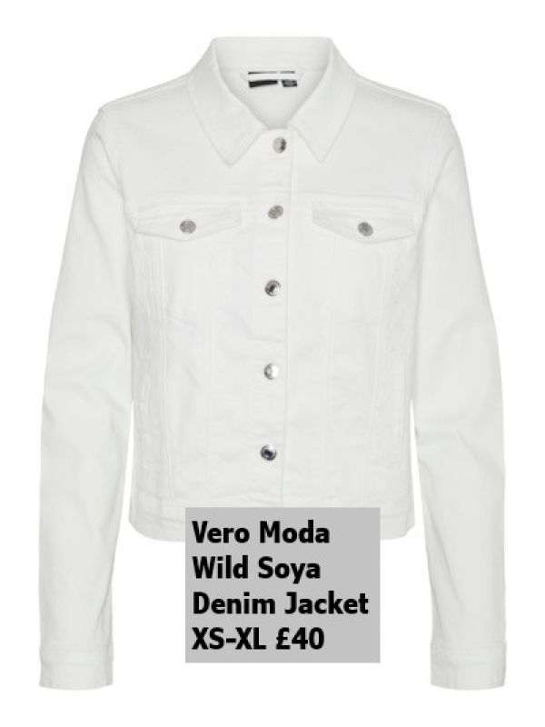 10284492 Wild Soya Denim Jacket Snow White Xs XL £40