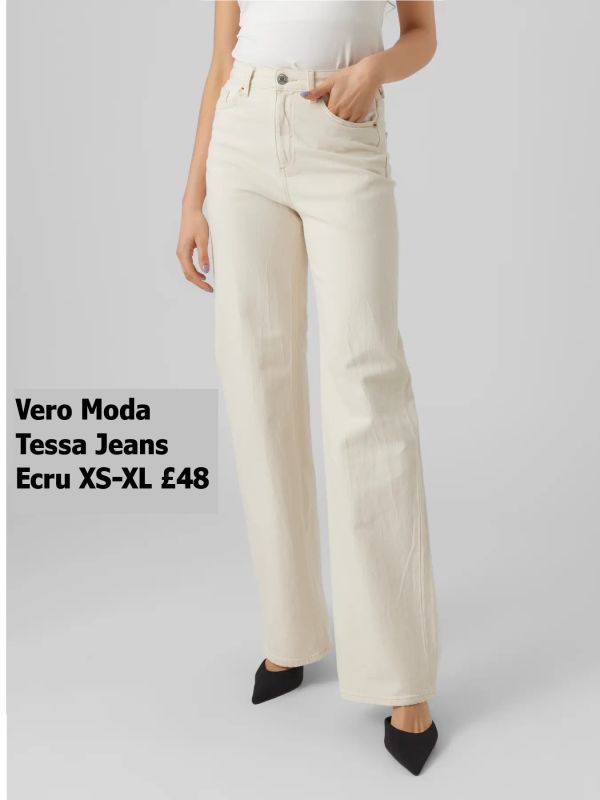 10287303 Tessa HR Jeans Ecru XS XL £48 Model 1