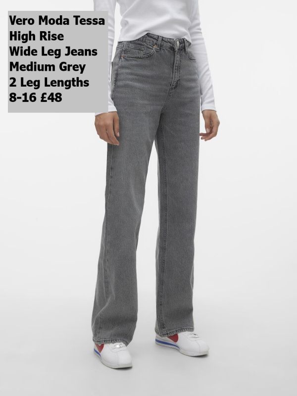 10287304 Tessa High Rise Wide Jeans Medium Grey 8 16 2 Leg Lengths 30 And 32 £48 Model 2