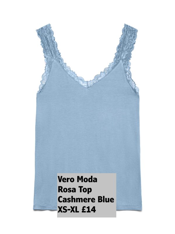 10287348 Rosa Sl Top Cashmere Blue XS XL £14