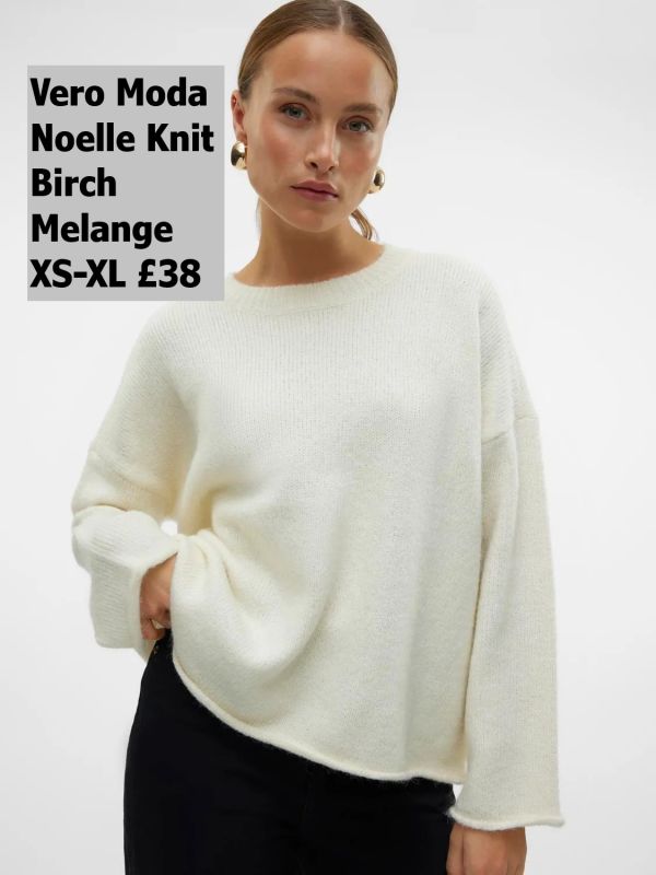 10310821 Noelle Knit Birch Melange XS XL £38 Model 3