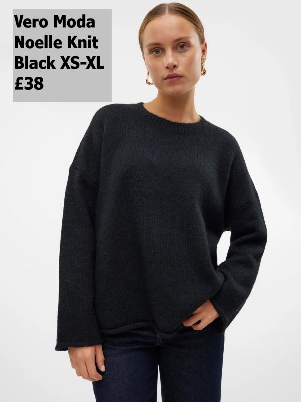 10310821 Noelle Knit Black XS XL £38 Model 1