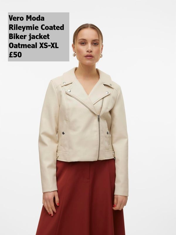 10311806 Rileymie Short Coated Jacket Oatmeal XS Xl £50 Model 4