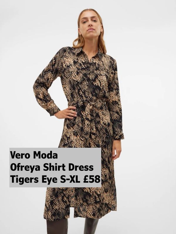 10316565 Ofreya Ls Shirt Dress Tigers Eye Ofreya S XL £58 Model 3