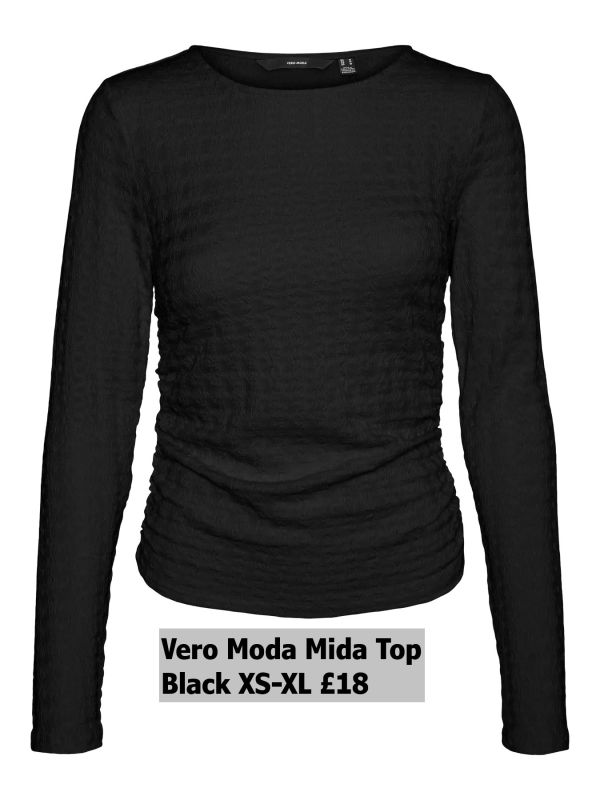 10321700 Mida Ls Top Black XS XL £18