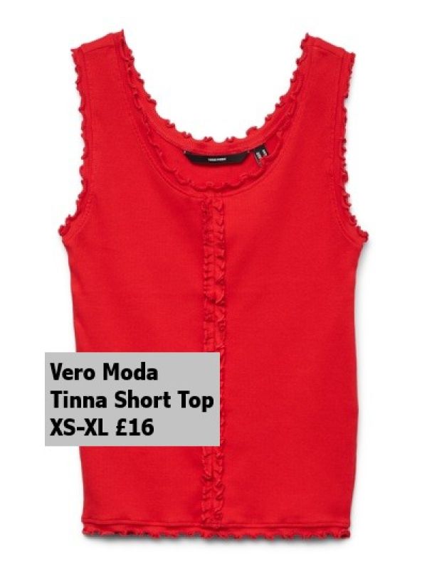 10324099 Tinna Short Top Fiery Red XS XL £16