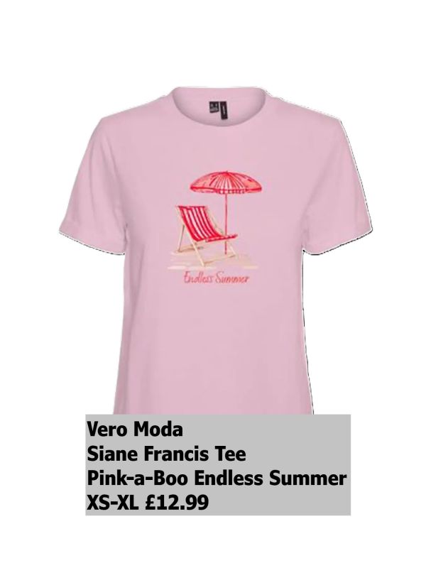 10325334 Siane Francis SS Top Pink A Boo Endless Summer Xs Xl £12.99