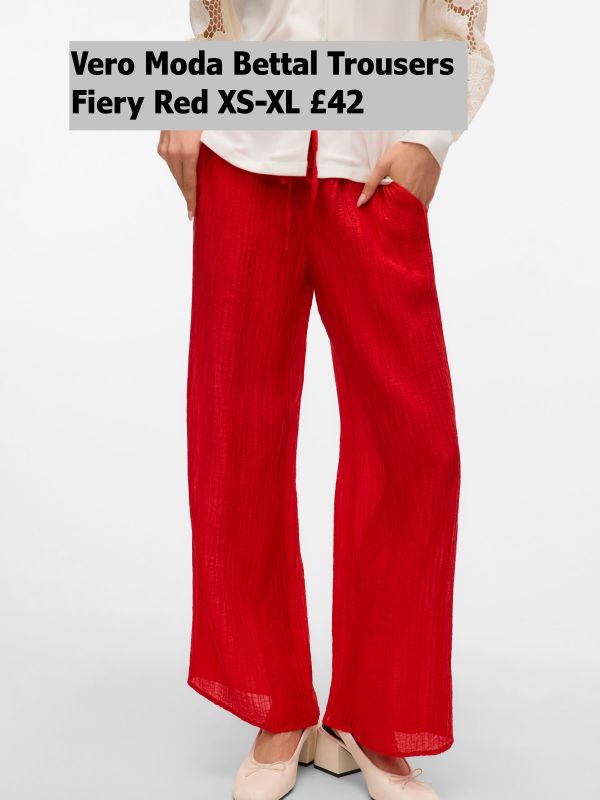 10325455 Bettal Trousers Fiery Red XS Xl £42 Model 2