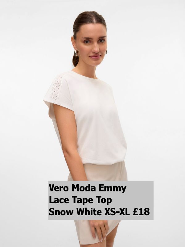 10325735 Emmy Lace Tape Top Snow White XS XL £18 Model 4