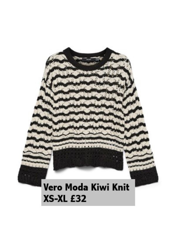 10326221 Kiwi Shirt Knit Black White Xs XL £32