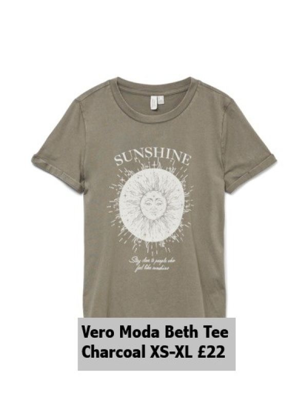 10328507 Beth Tee Charcoal Grey Sunshine XS XL £22