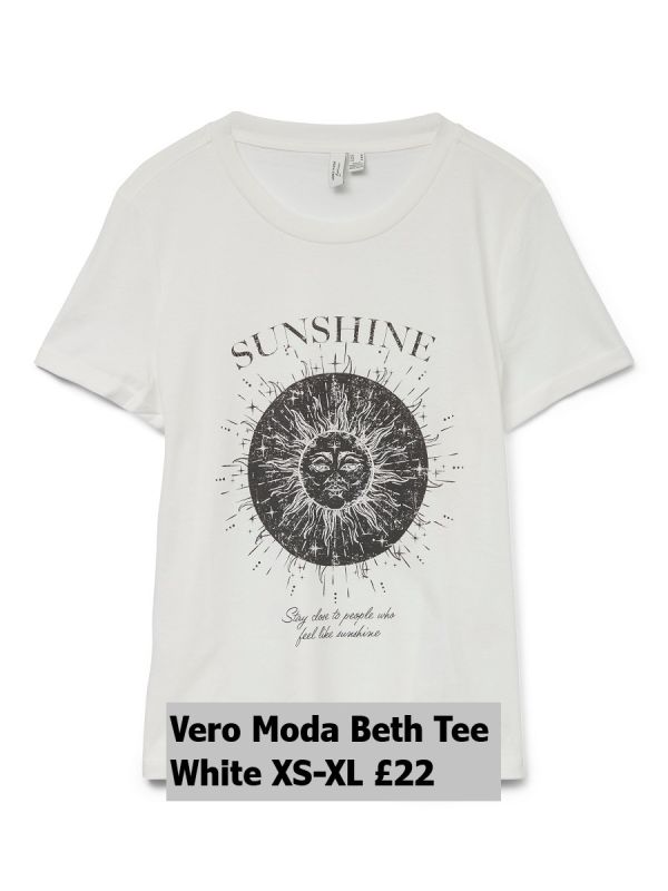 10328507 Beth Tee White Sunshine XS XL £22