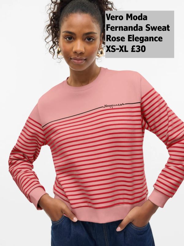 10329480 Fernanda LS Sweat Rose Elegance Kindeness XS XL £30 Model 3