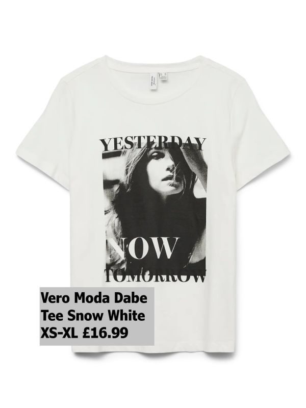 10329716 Dabe SS O Neck Tee Sno White XS XL £16.99