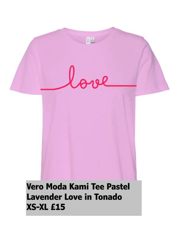 10332587 Kami Love Tee Pastel Lavender Love In Tonado XS XL £15