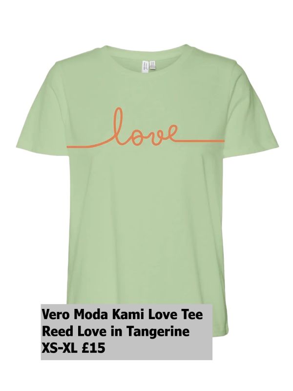10332587 Kami Love Tee Reed Love In Tangerine XS XL £15