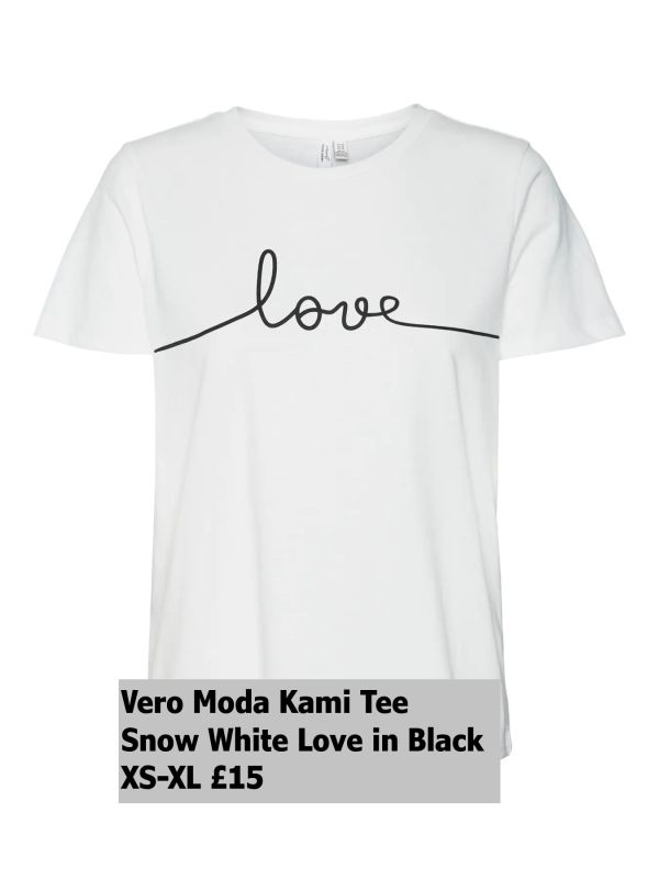 10332587 Kami Love Tee Snow White Love In Black XS XL £15