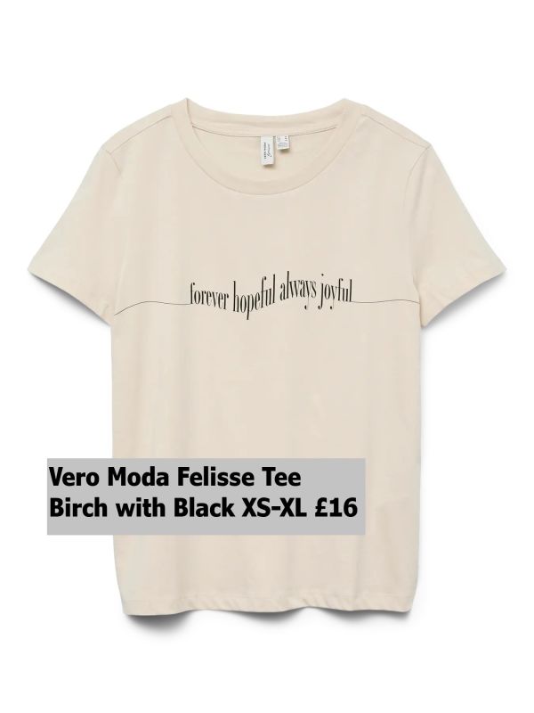 10333771 Felise Ss Oneck Tee Bich W Black XS XL £16