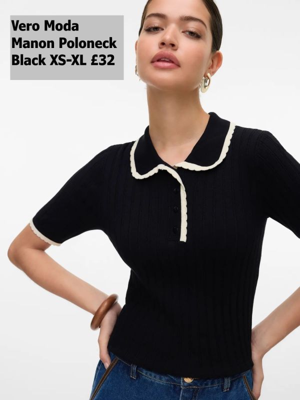 10336939Manon Poloneck Pullover Black XS Xl £32 Model 3