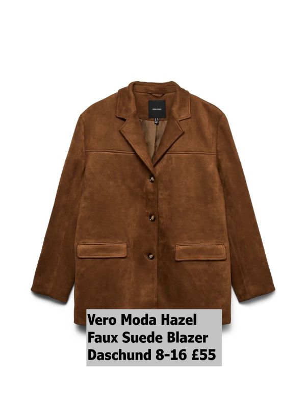 10337869 Hazel Faux Suede Blazer Daschund 8 16 £55
