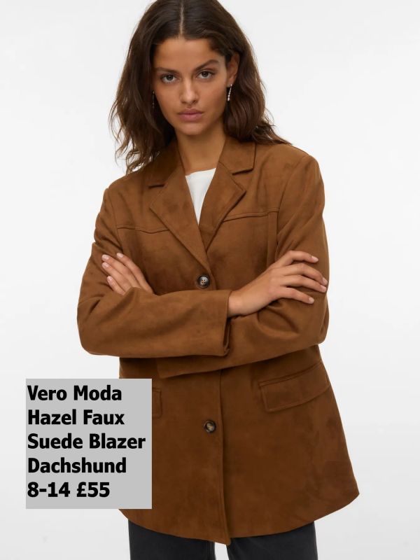 10337869 Hazel LS Faux Suede Blazer Dachshund 8 14 £55 4