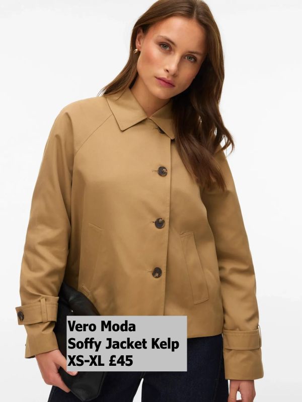 10338868 Soffy Short Jacket Kelp XS XL £45 Model 3