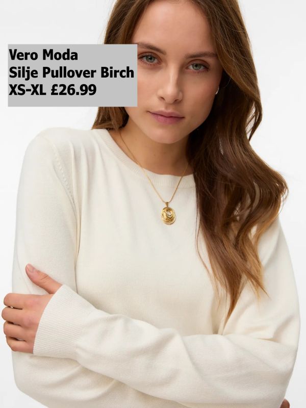 10343875 Silje Oneck Pullover Birch XS XL £26.99 Model 3