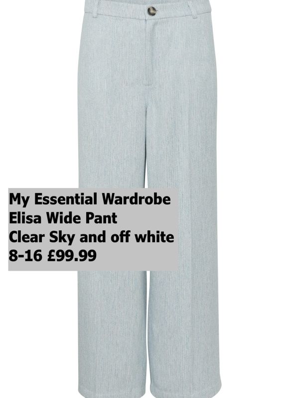 10704584 Elisa Wide Pant Clear Sky And Off White 8 16 £99.99