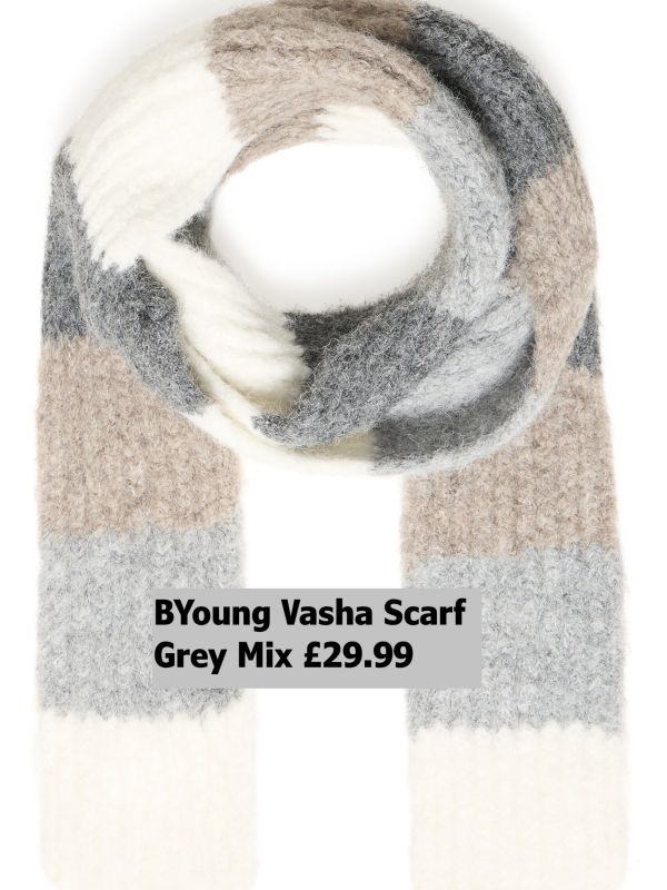 20818017 Vasha Scarf Grey Mix £29.99