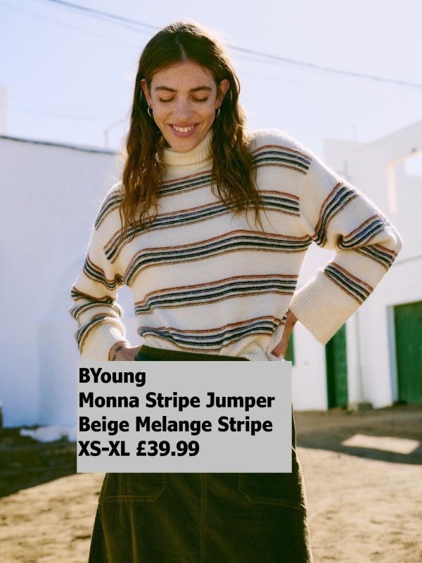20818148-Monna-Stripe-Jumper-Beige-Melange-stripe-XS-XL-39.99