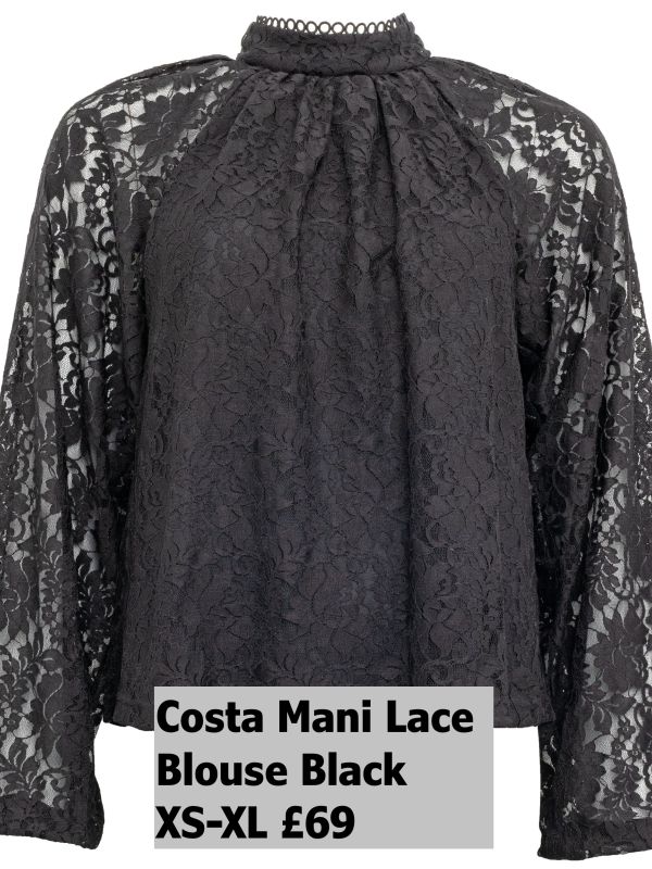 2308123   Lace Blouse   Black   £69 XS XL