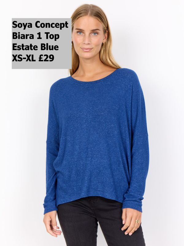 24788 Biara 1 Top Estate Blue Melange XS XL £29 Model 1