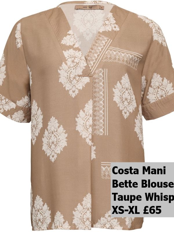 2504104 Bette Blouse Taupe Whisper XS XL £65