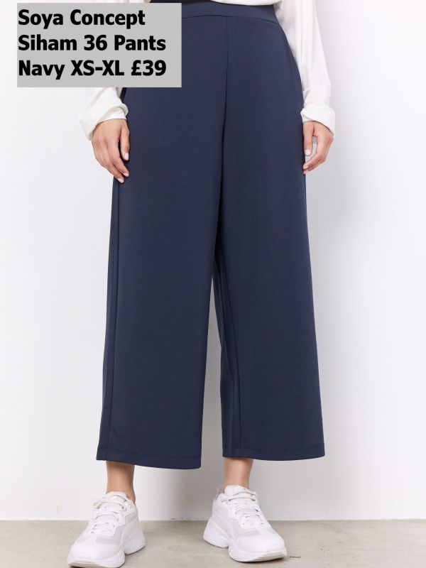 25330 Siham 36 Pants Navy XS XL £39 Model 2