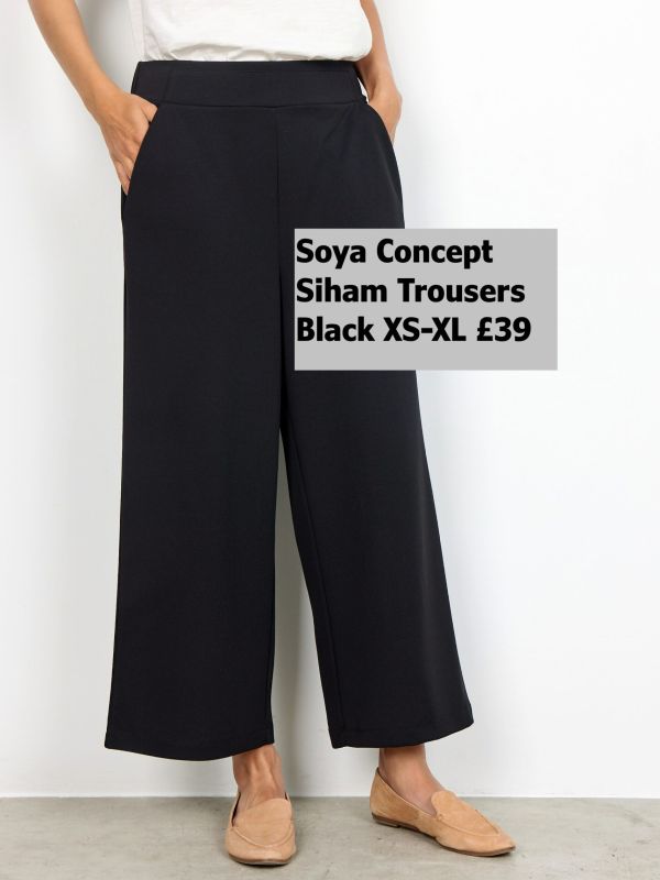 25330 Siham Trousers Black XS XL £39 Model 2