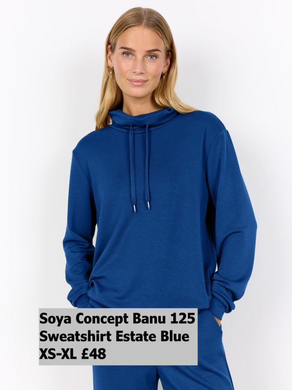 26005 Banu 125 Sweatshirt Estate Blue XS XL £48 Model 1