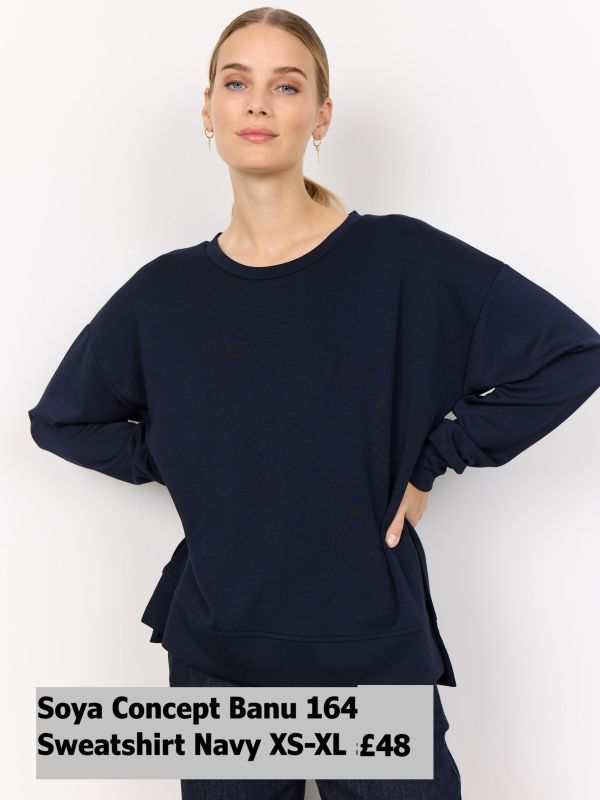 26426 Banu 164 Sweatshirt Navy XS XL £48 Model 1