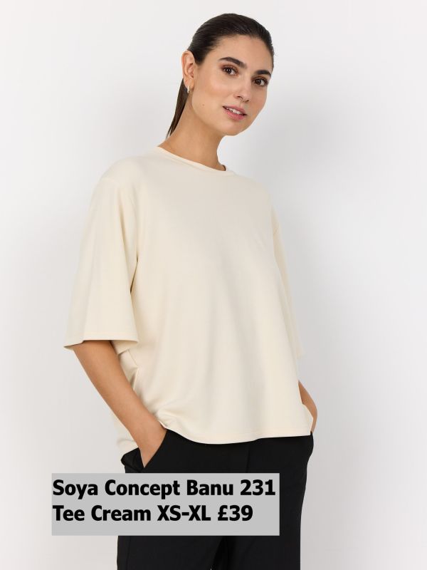 27029 20 Banu231 Tee Cream XS XL £39 Model 1