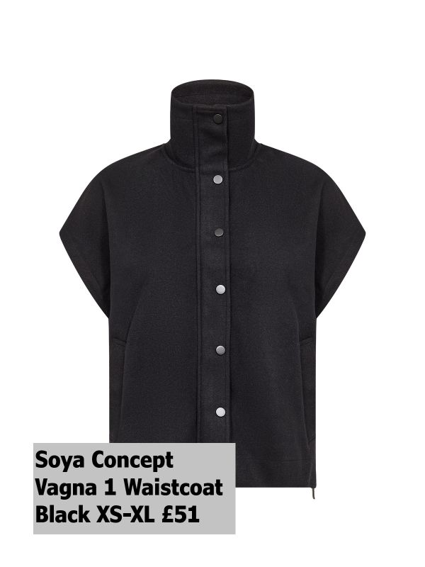 27279 Vagna 1 Waistcoat Black XS XL £51