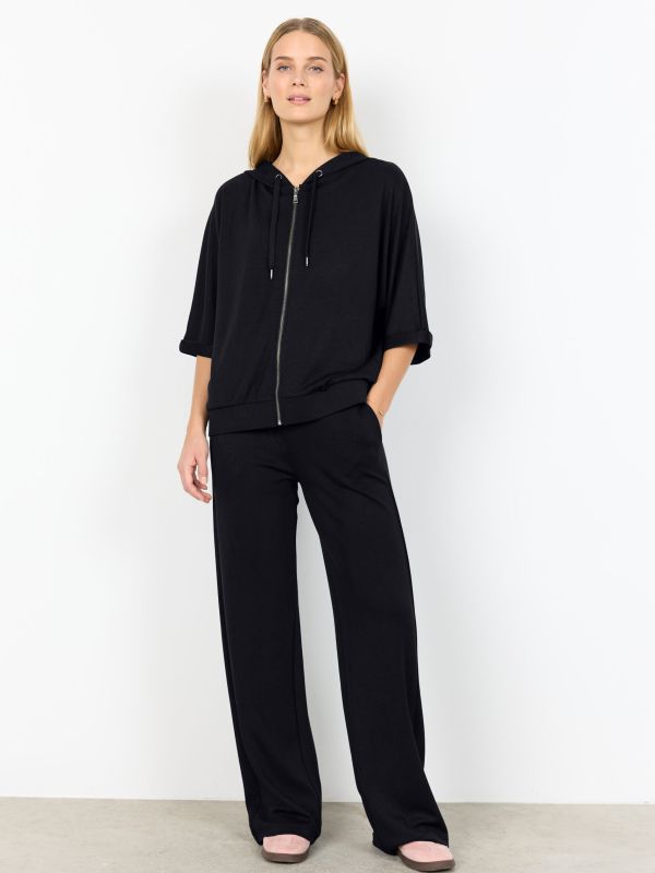 27433 Banu 282 Zip Through Hoodie Black XS XL £60 Model 2