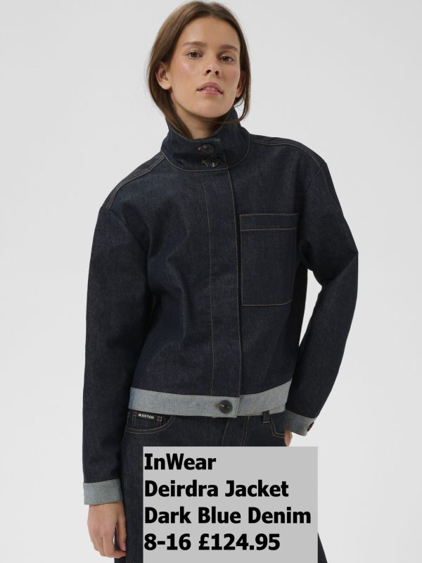 30112315 Deirdra Jacket Dark Blue Denim 8 16 £124.95 Model 4