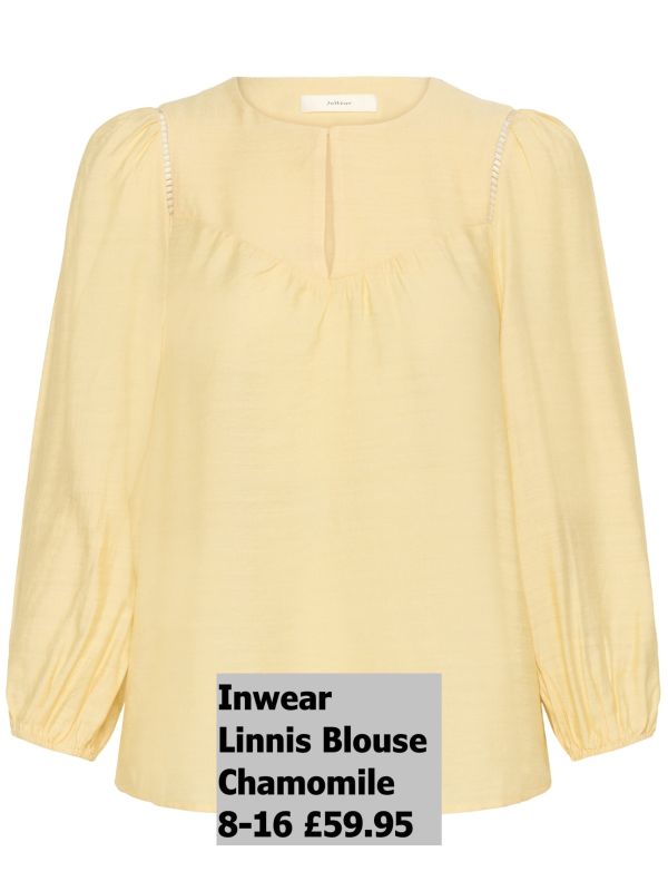 30112587 Linnis Blouse Chamomile 8 16 £59.95