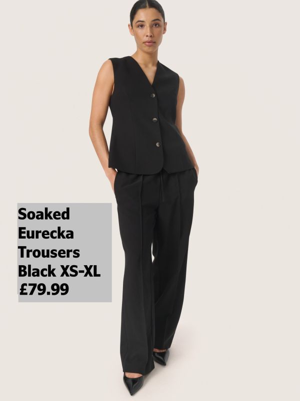 30407718 Eurecka Waistcoat Black XS XL £74.99 Model 2